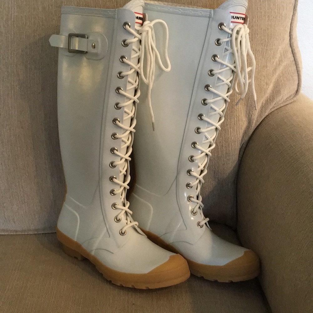 Hunter lace up rain boots